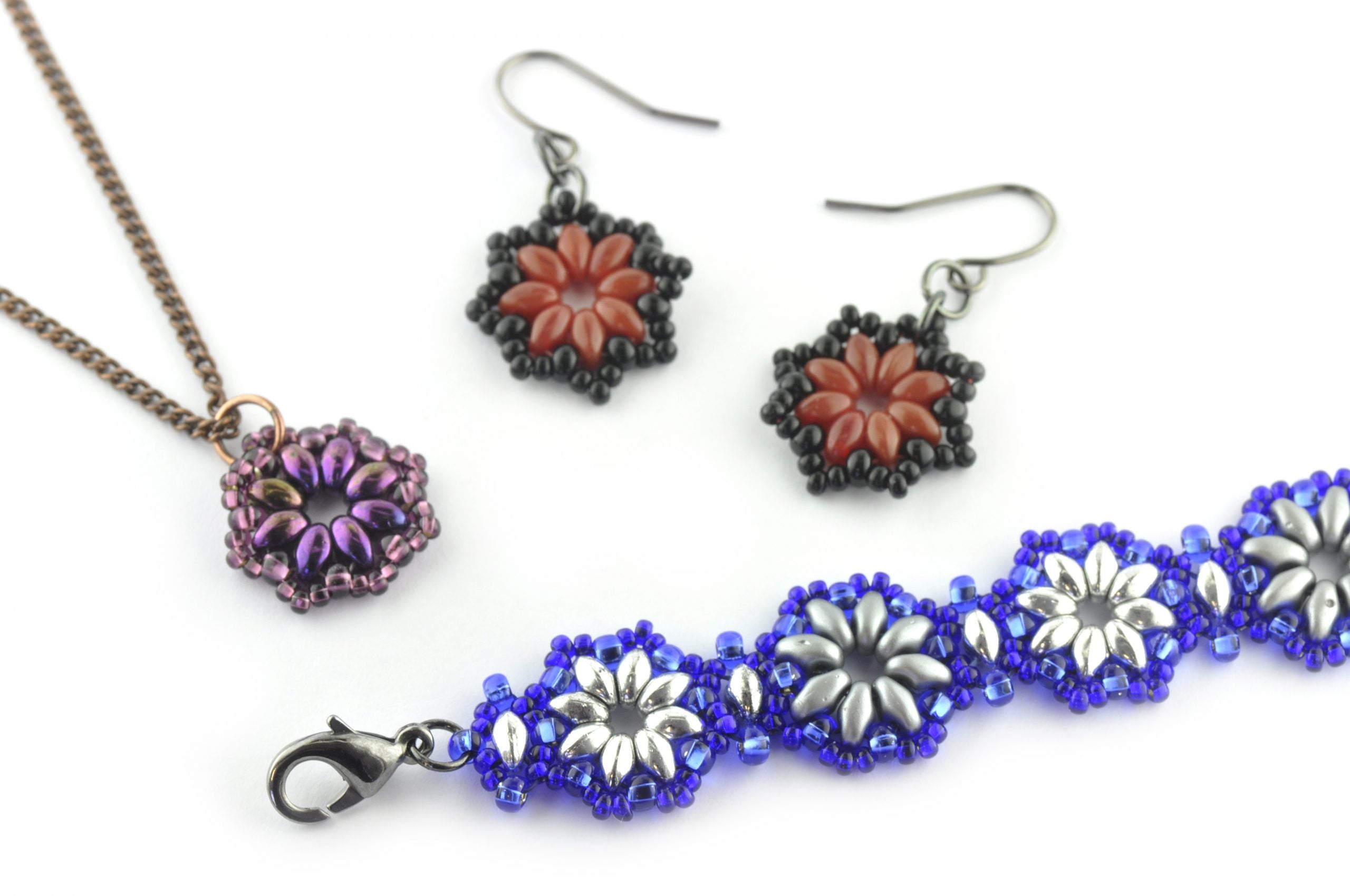 Beaded Superduo Flowers