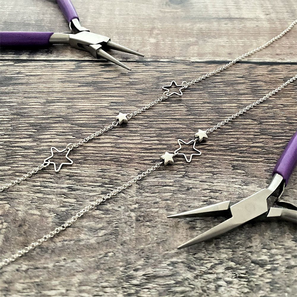 Star connections long and elegant necklace