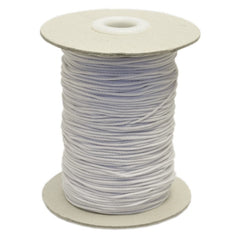 1mm diameter white fabric elastic