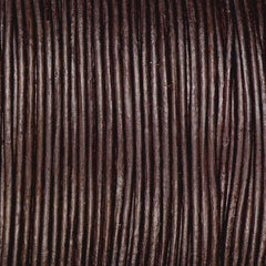 1mm Dark Brown Round Leather Cord