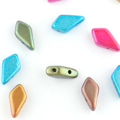 czech glass 2 hole kite beads