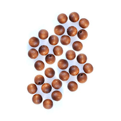 4mm brown wooden beads
