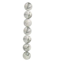 8mm semi-precious Howlite beads