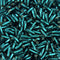 czech glass 7mm twisted bugle beads silver liined turquoise