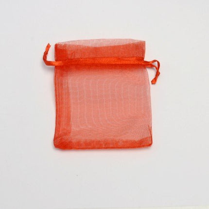 Red Organza Drawstring Chiffon Gift Bag