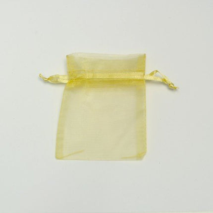 Gold Organza Drawstring Chiffon Gift Bag