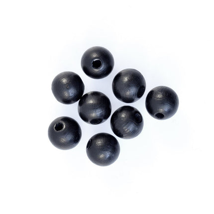 12mm black wooden bead
