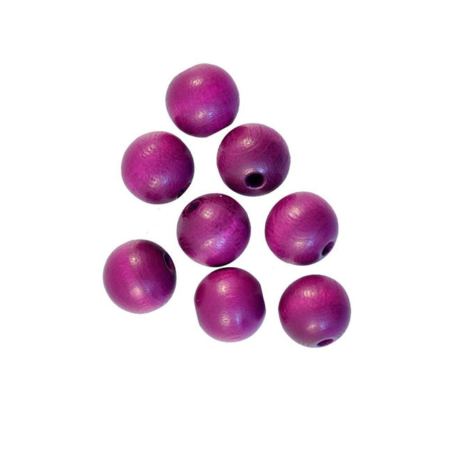 12mm purple wooden beads