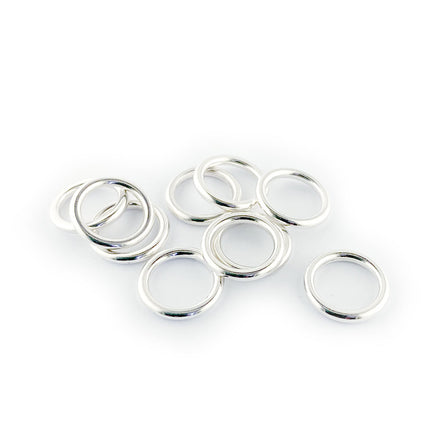 12mm Silver Plated Closed Rings