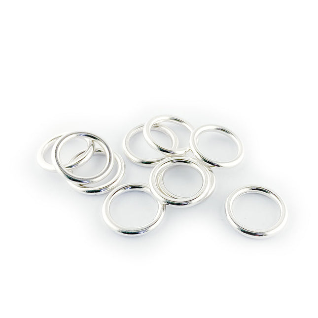 12mm Silver Plated Closed Rings