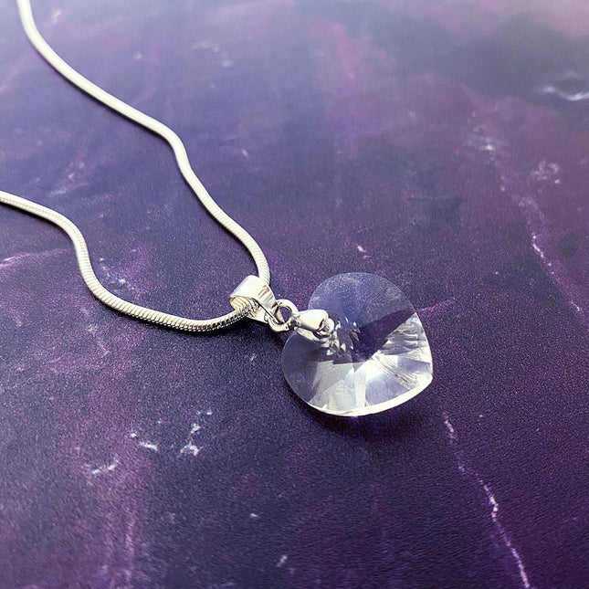 14mm Crystal Heart Pendant Preciosa Crystal necklace