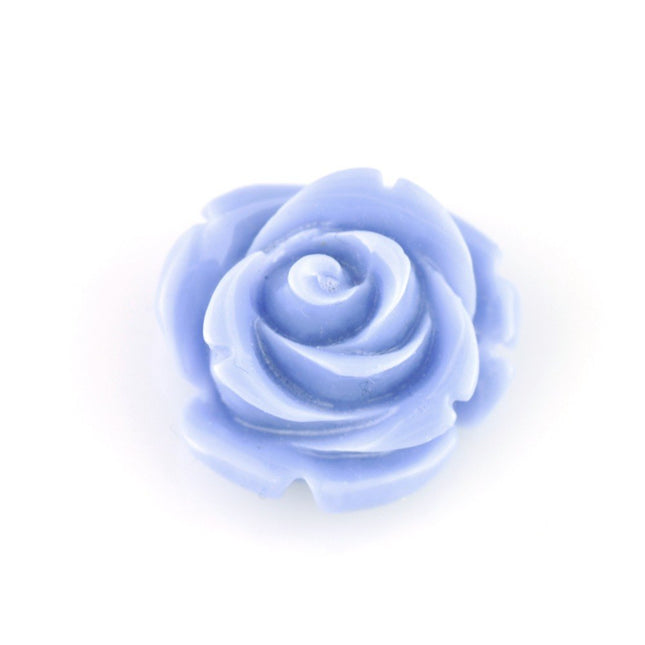 Powder Blue Acrylic 15mm Rose Bead