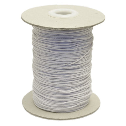 1mm diameter white fabric elastic
