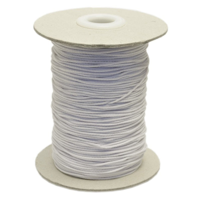 1mm diameter white fabric elastic