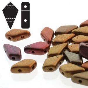 2 Hole Kite Bead Violet Rainbow