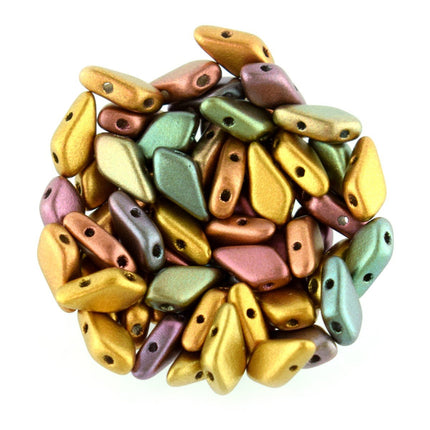2 hole kite beads violet rainbow