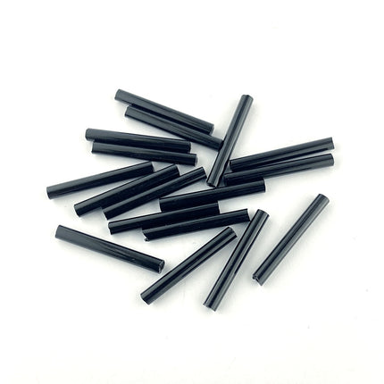 Preciosa 20mm bugles beads opaque black