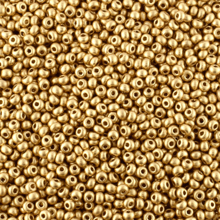 Size 11 Galvanised Gold Seed Beads