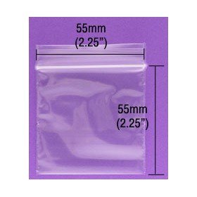 Resealable Grip Seal Bags 2.25 x 2.25 inches