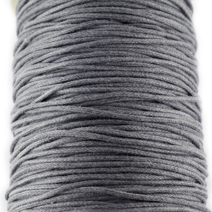 2mm Waxed Cotton Cord Grey