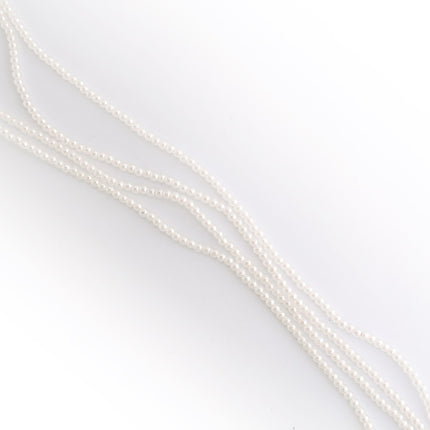 2mm white czech glass pearl beads