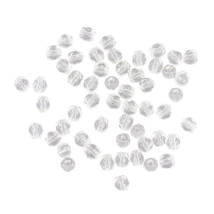 3mm czech glass faceted breads in crystal