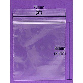 Resealable Grip Seal Bags 3 x 3.25 inches