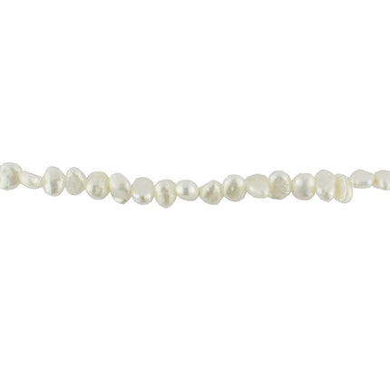 4-5mm White Freshwater Side Drilled Pearls