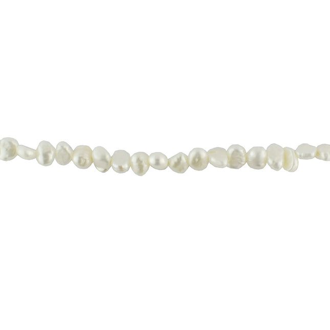 4-5mm White Freshwater Side Drilled Pearls
