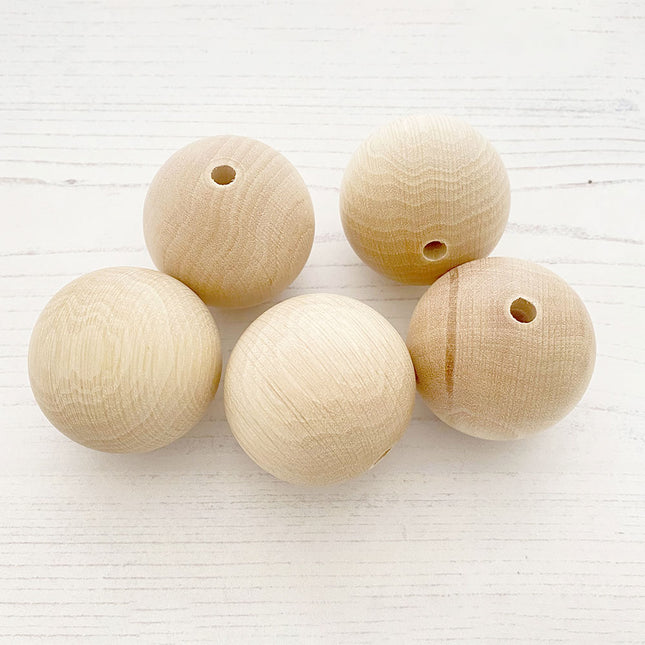 4mm wooden unvarnished beads