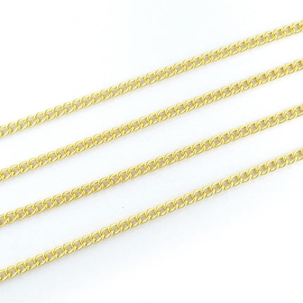 Medium Curb Chain Gold Plated 4x3mm