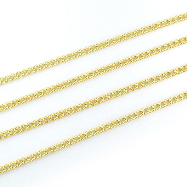 Medium Curb Chain Gold Plated 4x3mm