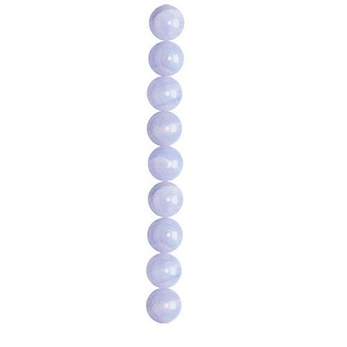 4mm Round Blue Lace Agate Semi-Precious Beads