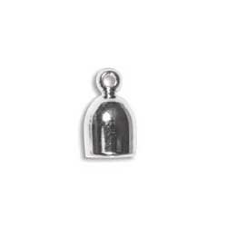 4mm Bullet End Cap Silver Plated