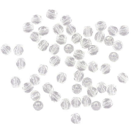 Czech 4mm faceted crystal glass beads