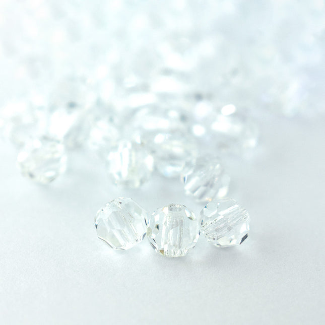 4mm Crystal Round Faceted Preciosa Crystal Bead