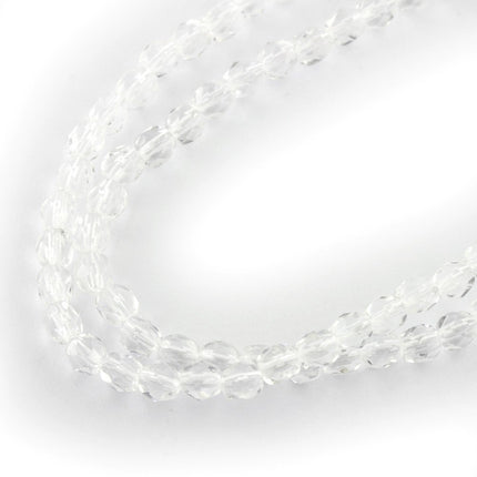 4mm Crystal Faceted Czech Glass