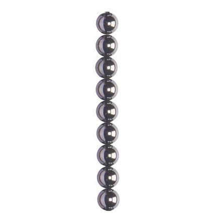 4mm Round Hematine Semi-Precious Beads
