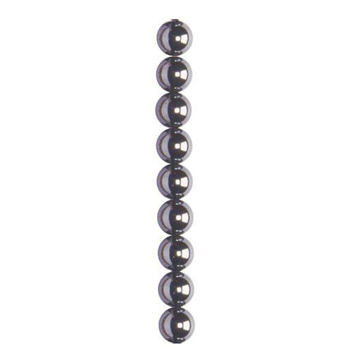 4mm Round Hematine Semi-Precious Beads