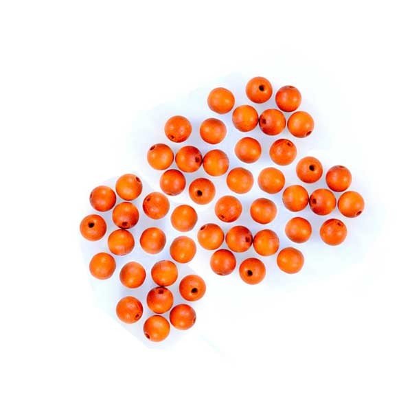 4mm Round Wooden Beads Orange*