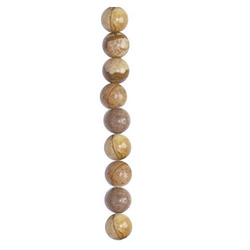 4mm round picture jasper semi precious beads