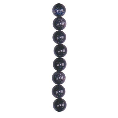 4mm round smooth blue goldstone beads