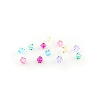 5mm Floral Mix Preciosa Crystal Bicone Beads Qty.100