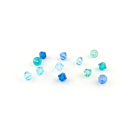 5mm Ocean Mix Preciosa Crystal Bicone Beads Qty.100