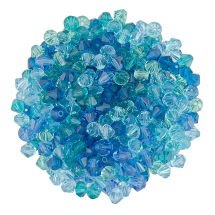 5mm Ocean Mix Preciosa Crystal Bicone Beads Qty.100