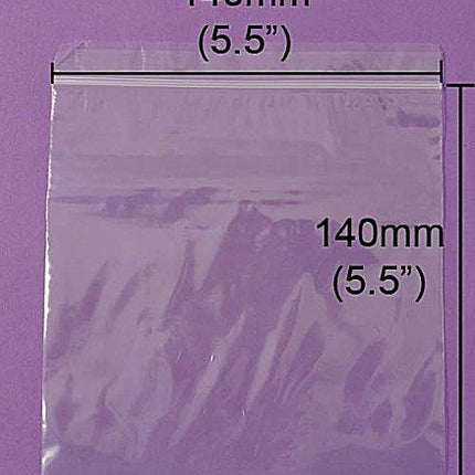Resealable Grip Seal Bags 5.5 x 5.5 inches