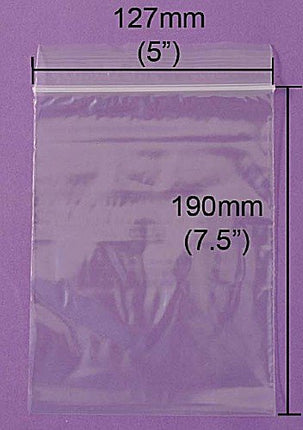 Resealable Grip Seal Bags 5 x 7.5 inches