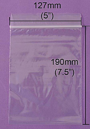Resealable Grip Seal Bags 5 x 7.5 inches
