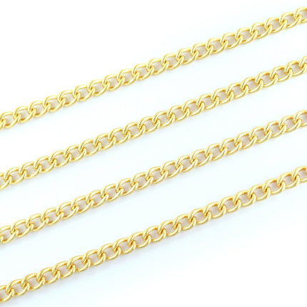 Medium Curb Chain Gold Plated 6.5x4.5mm