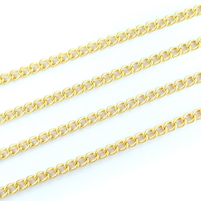 Medium Curb Chain Gold Plated 6.5x4.5mm